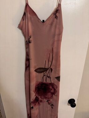 Windsor Dusty Rose Floral Slip Maxi Dress